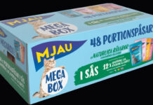 Mjau Megabox med 48 portionspåsar i sås